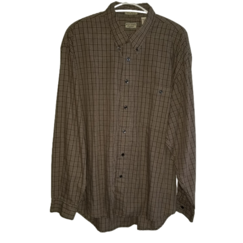 Bugle Boy Brown Long Sleeve Button Down Size XL